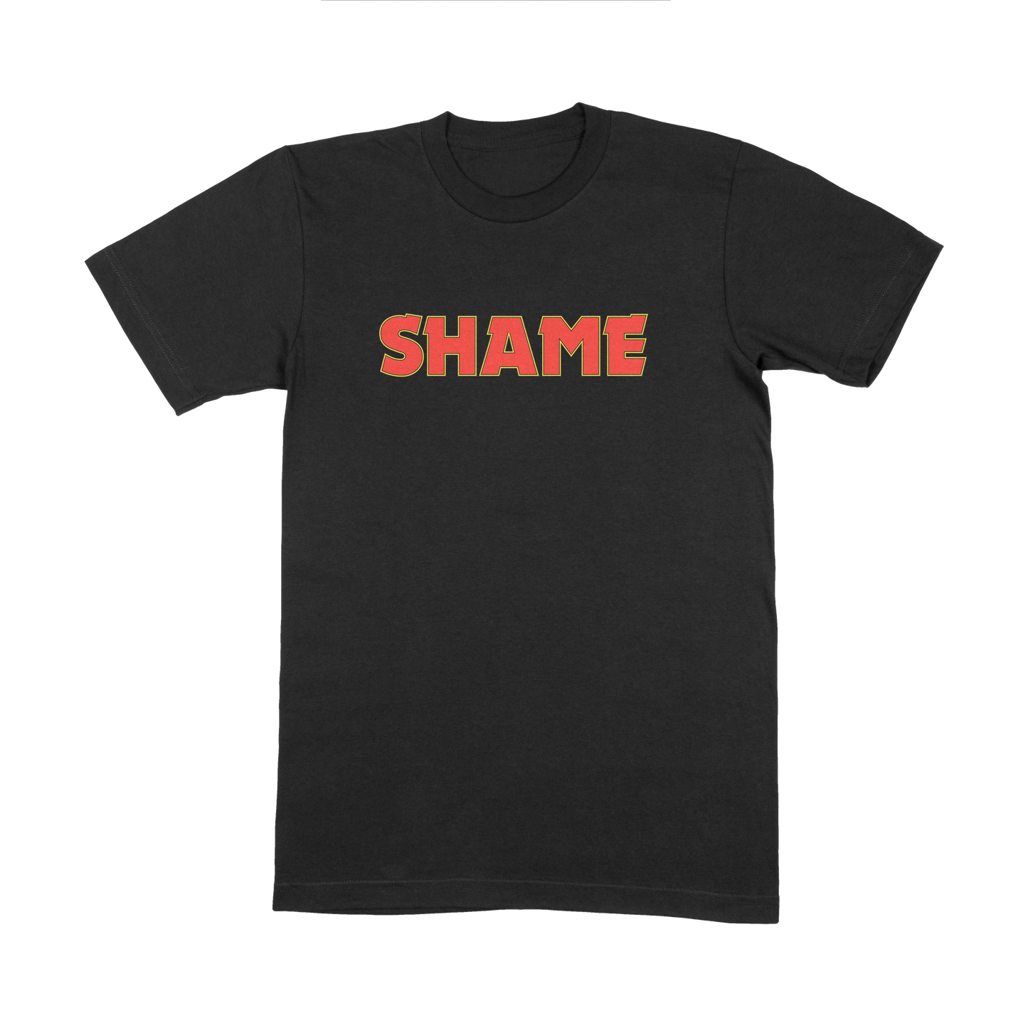 Shame Red Logo T-Shirt Black